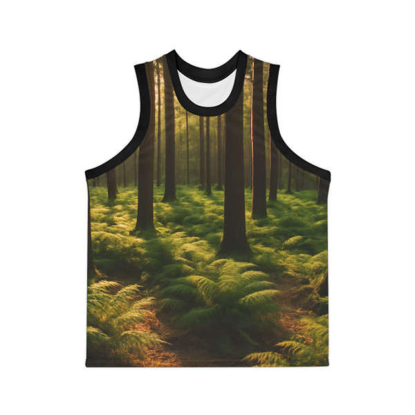 Whispering Forest Pines - Unisex Basketball Jersey (AOP)