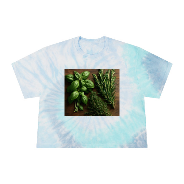 Savory Herb Medley - Women's Tie-Dye Crop Tee