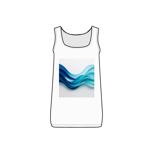 Fractal Wave Harmony - Women's Micro Ribbed Tank
