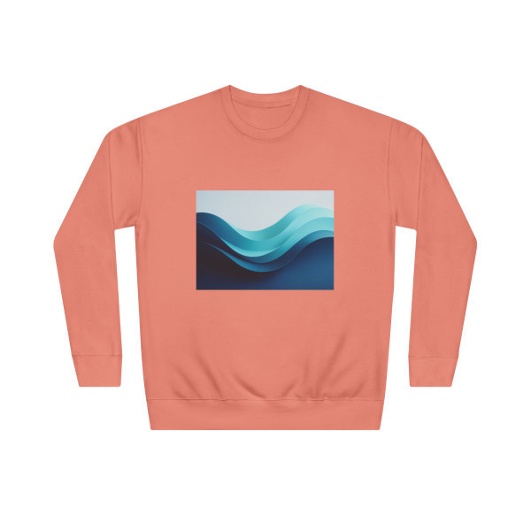 Fractal Wave Harmony - Unisex Crew Sweatshirt