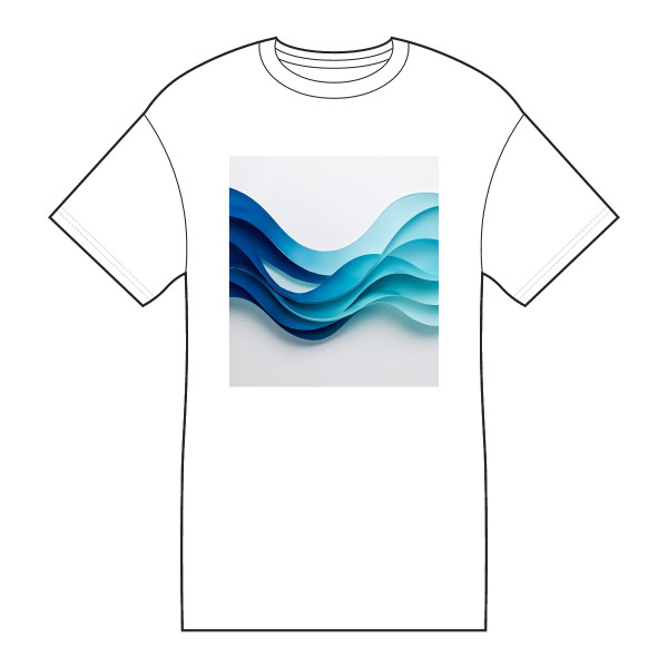 Fractal Wave Harmony - Core Cotton Tee