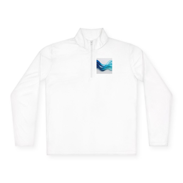 Fractal Wave Harmony - Unisex Quarter-Zip Pullover