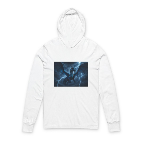 Ethereal Storm Dragon - Unisex Hooded Long Sleeve Tee