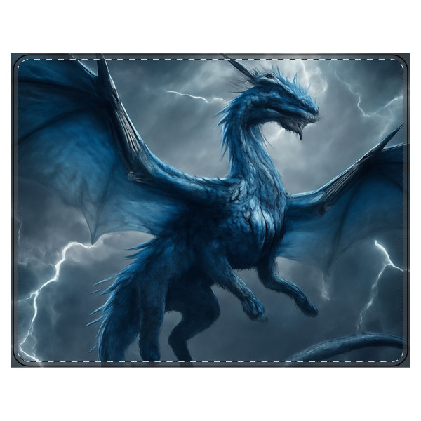 Ethereal Storm Dragon - PU Leather Mouse Mat
