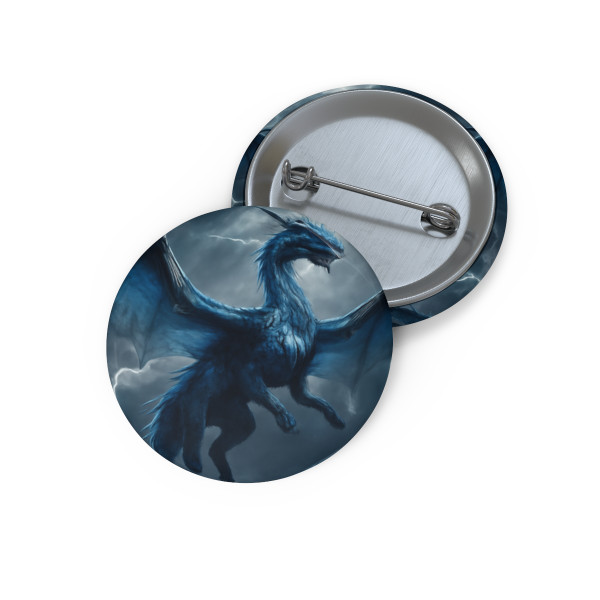Ethereal Storm Dragon - Custom Pin Buttons