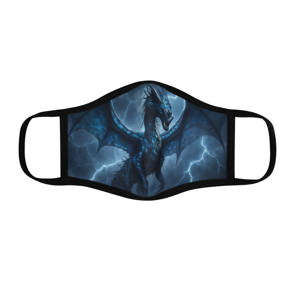 Ethereal Storm Dragon - Fitted Polyester Face Mask