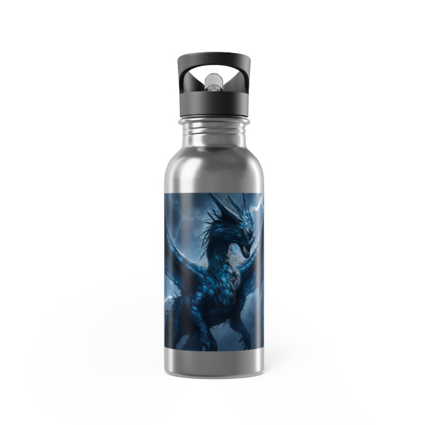 Ethereal Storm Dragon - Stainless Steel Water Bottle With Straw, 20oz