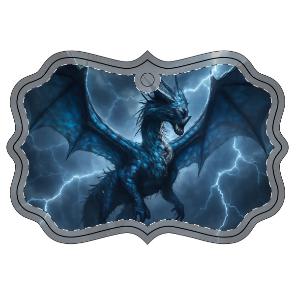 Ethereal Storm Dragon - Acrylic Ornament (Multi-depth)