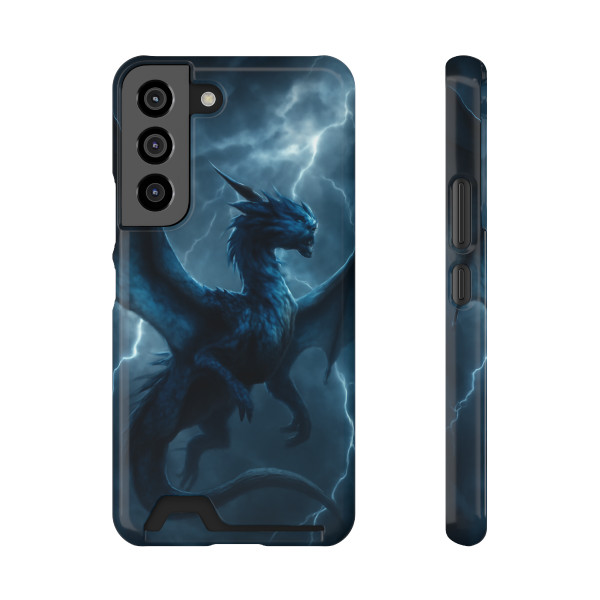 Ethereal Storm Dragon - Phone Case With Card Holder