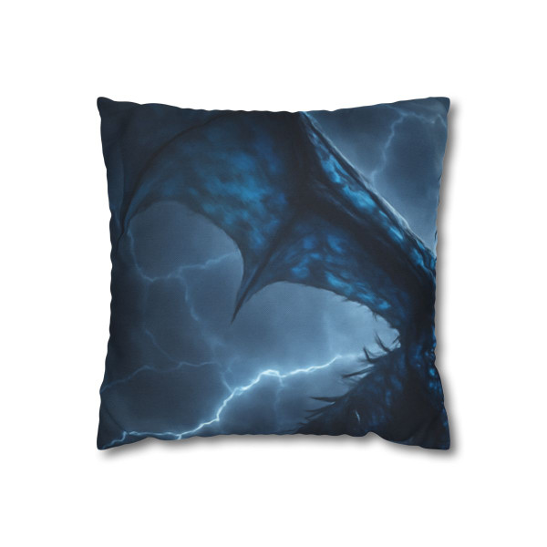 Ethereal Storm Dragon - Spun Polyester Square Pillowcase