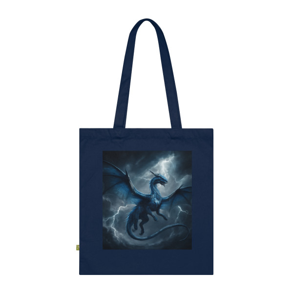 Ethereal Storm Dragon - Organic Cotton Tote Bag