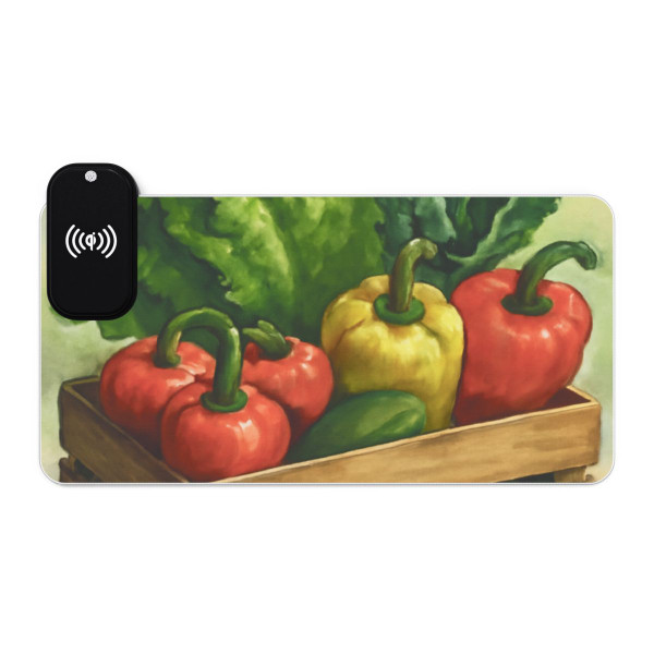 Savor the Harvest - LED Gaming Mouse Pad, Wireless Charging