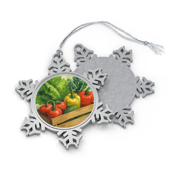 Savor the Harvest - Pewter Snowflake Ornament