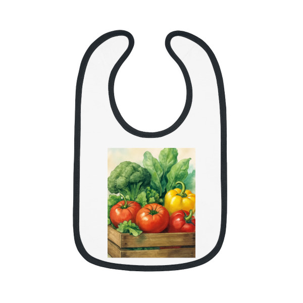 Savor the Harvest - Baby Contrast Trim Jersey Bib