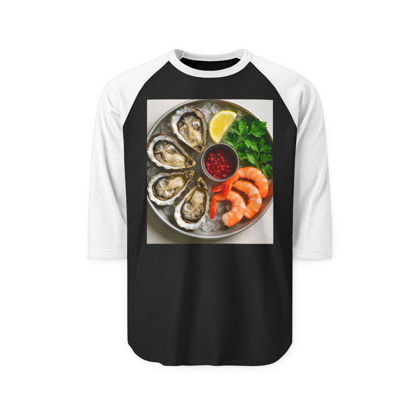 Flavors of the Sea - Unisex Three-Quarter Sleeve Raglan Shirt