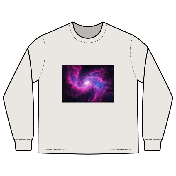 Ethereal Cosmic Voyage - Men's Heavy Faded Long Sleeve Tee