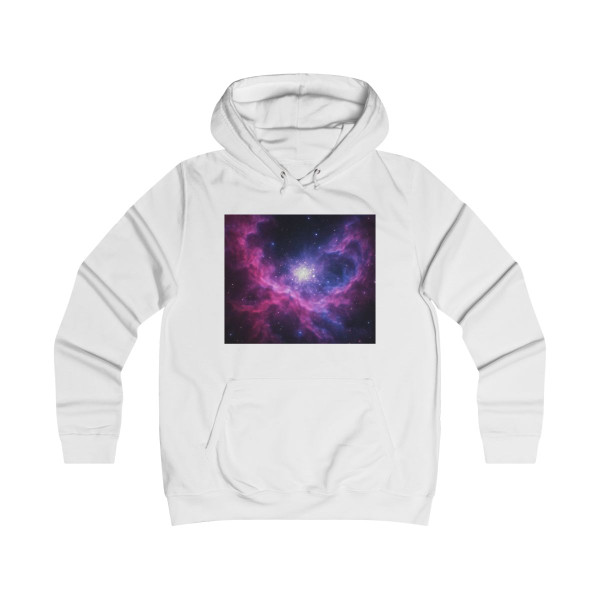 Ethereal Cosmic Voyage - Girlie College Hoodie