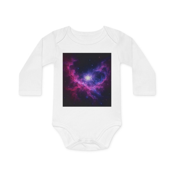 Ethereal Cosmic Voyage - Baby Long-Sleeve Organic Bodysuit