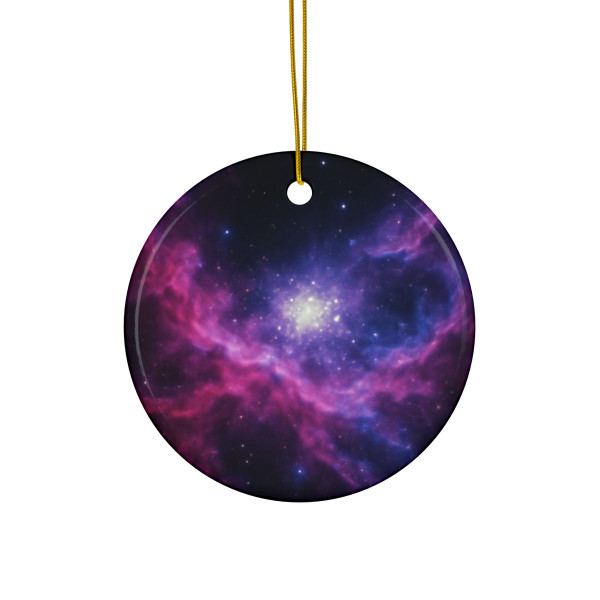 Ethereal Cosmic Voyage - Ceramic Ornaments, 2-Side Print, (1pc, 3pcs, 5pcs, 10pcs)