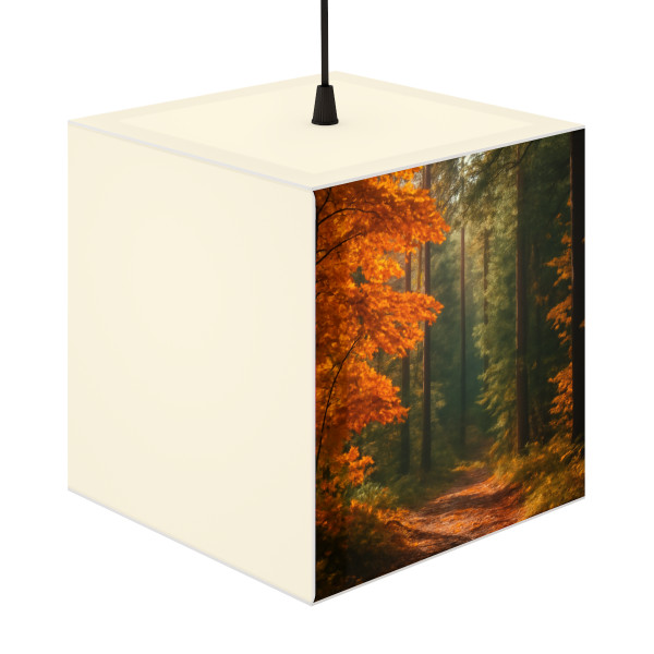 Golden Autumn Retreat - Light Cube Lamp