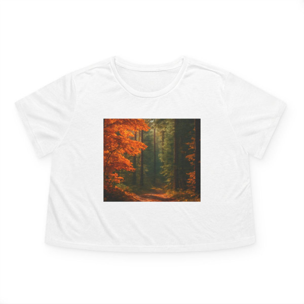 Golden Autumn Retreat - Women's Flowy Cropped Tee