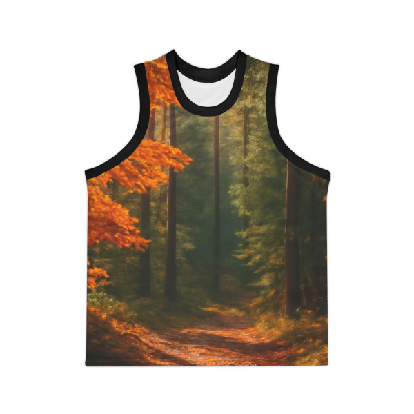 Golden Autumn Retreat - Unisex Basketball Jersey (AOP)