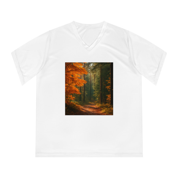 Golden Autumn Retreat - Women's Performance V-Neck T-Shirt