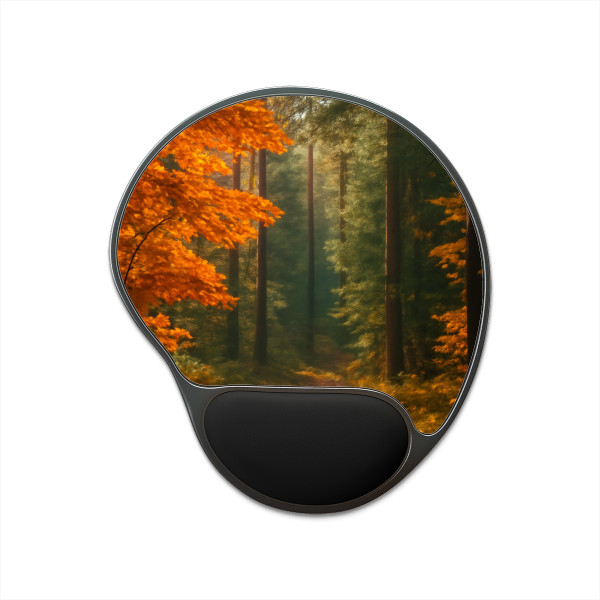 Golden Autumn Retreat - Mouse Pad With Wrist Rest