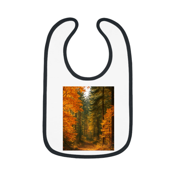 Golden Autumn Retreat - Baby Contrast Trim Jersey Bib