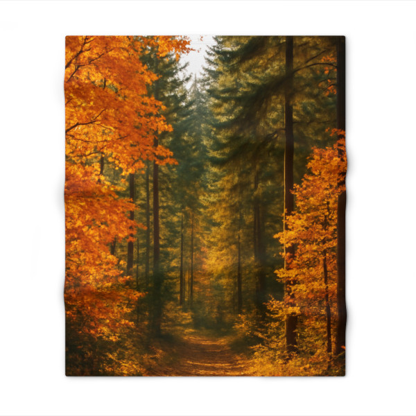 Golden Autumn Retreat - Throw Blanket