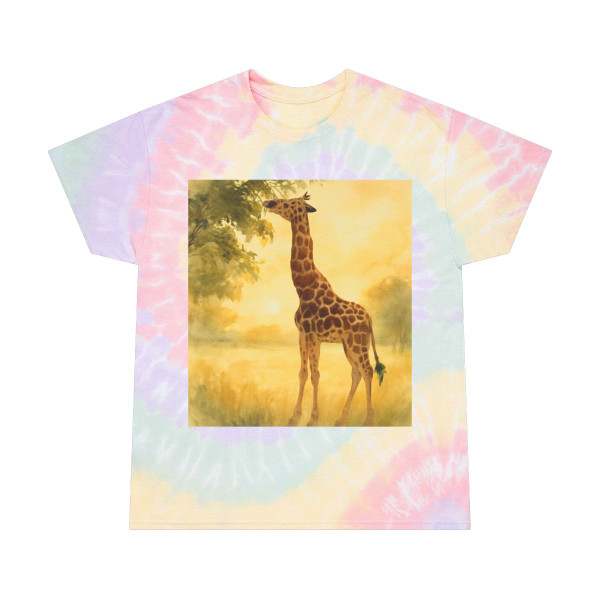 Gentle Giraffe Glow - Tie-Dye Tee, Spiral