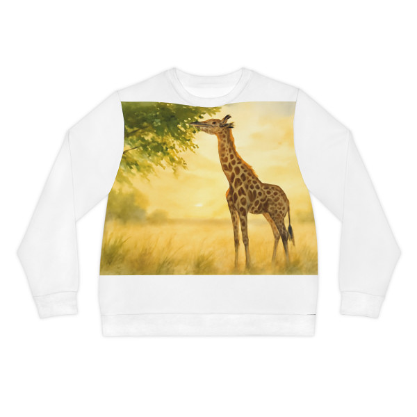 Gentle Giraffe Glow - Lightweight Sweatshirt (AOP)