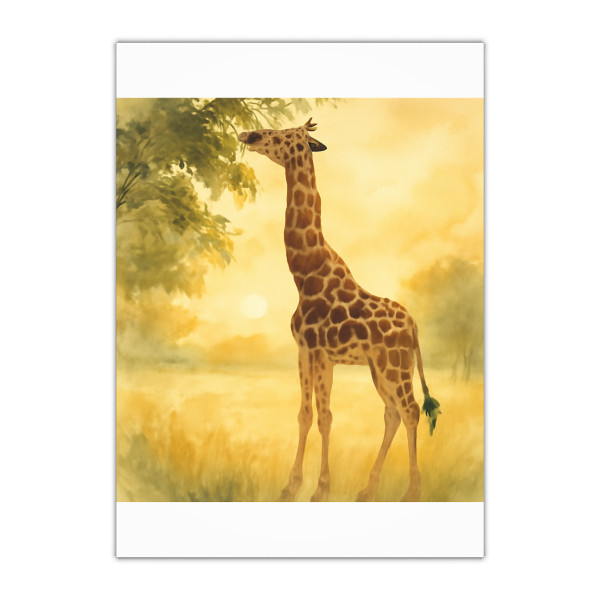 Gentle Giraffe Glow - Gift Wrapping Paper Sheets, 1pc