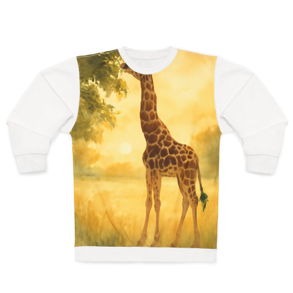 Gentle Giraffe Glow - Unisex Sweatshirt (AOP)