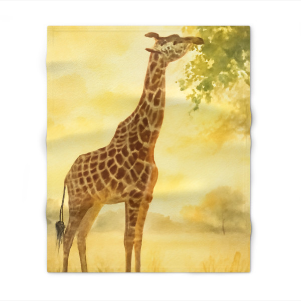 Gentle Giraffe Glow - Throw Blanket