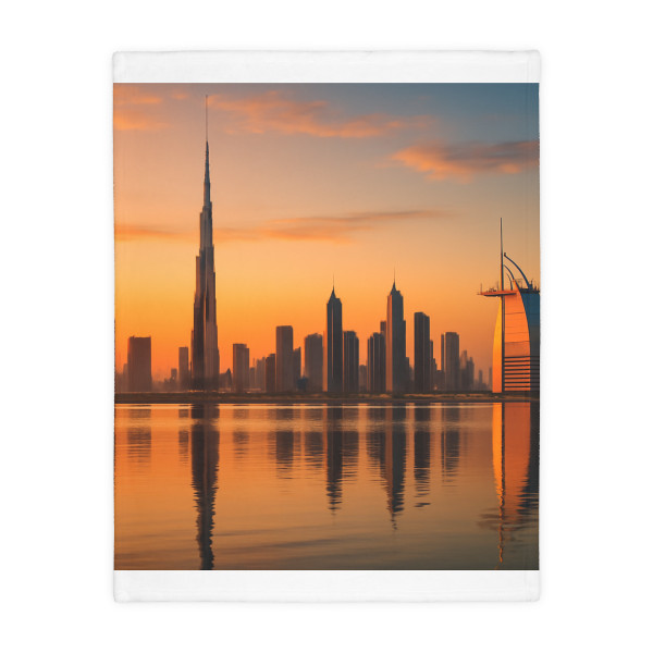 Dubai Desert Mirage - Velveteen Microfiber Blanket (Two-sided print)