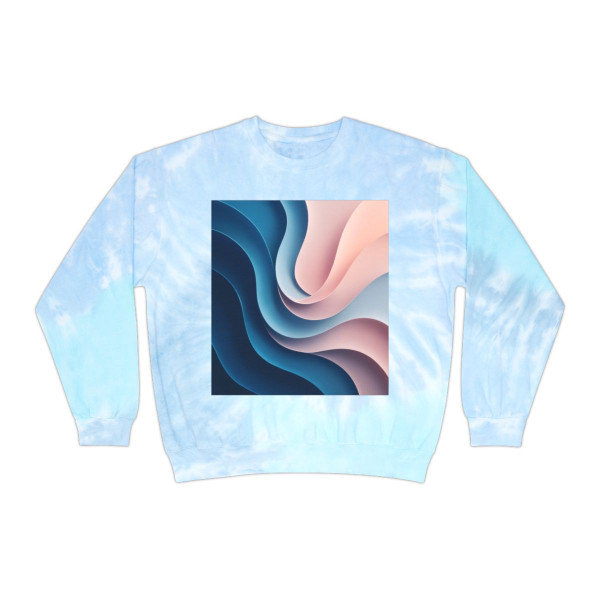 Fluid Harmony Waves - Unisex Tie-Dye Sweatshirt