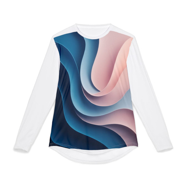 Fluid Harmony Waves - Men's UV Protection Long Sleeve Shirt (AOP)