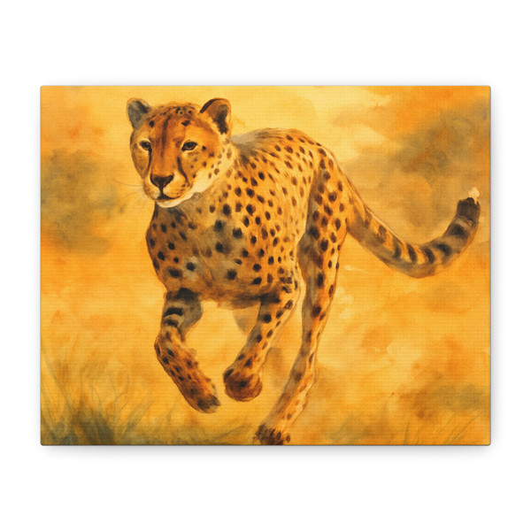 Hunting Grace of the Cheetah - Matte Canvas, Stretched, 1.25"