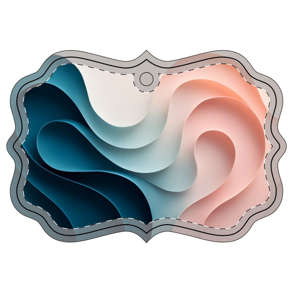 Fluid Harmony Waves - Acrylic Ornament (Multi-depth)