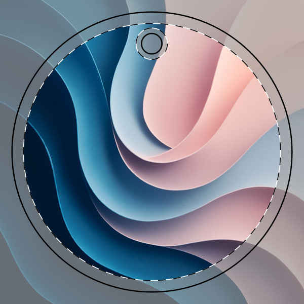 Fluid Harmony Waves - Ceramic Ornament, 2-Side Print