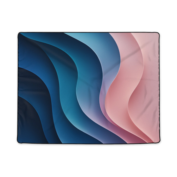 Fluid Harmony Waves - Polyester Blanket