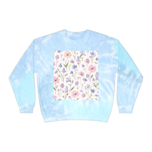 Charming Meadow Bliss - Unisex Tie-Dye Sweatshirt