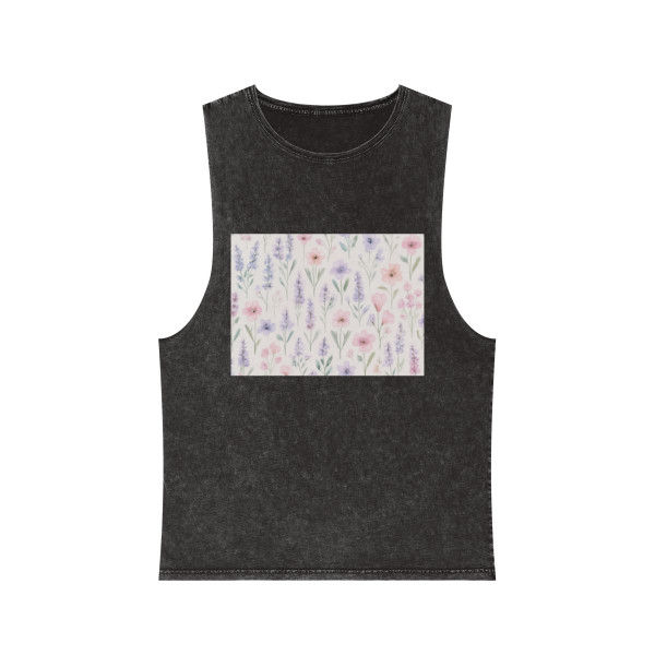 Charming Meadow Bliss - Unisex Stonewash Tank Top