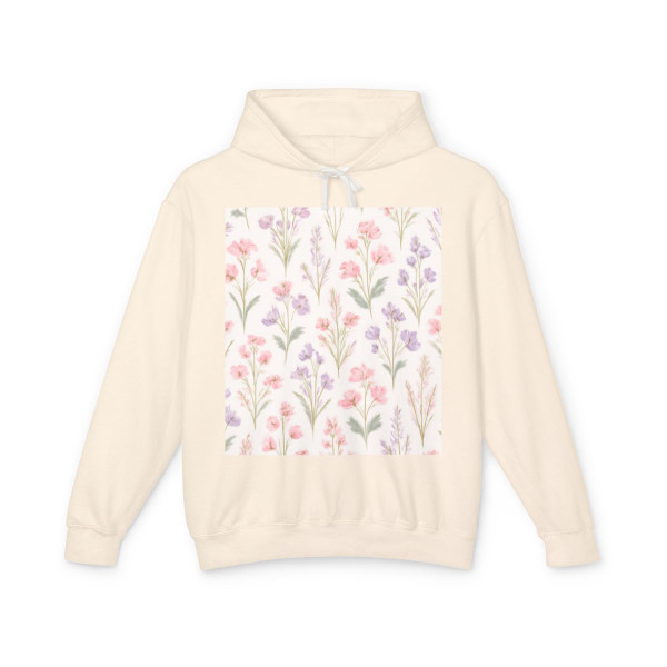 Charming Meadow Bliss - Unisex Lightweight Hooded Sweatshirt
