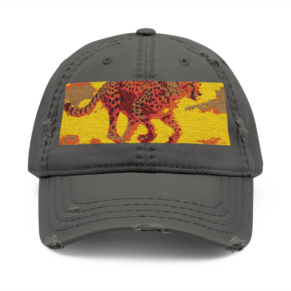 Hunting Grace of the Cheetah - Distressed Dad Hat (Embroidery)