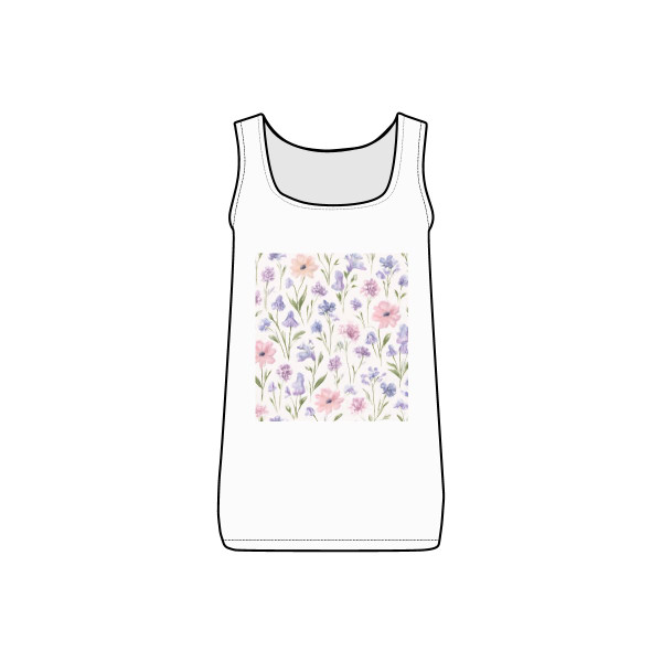 Charming Meadow Bliss - Women's Micro Ribbed Tank