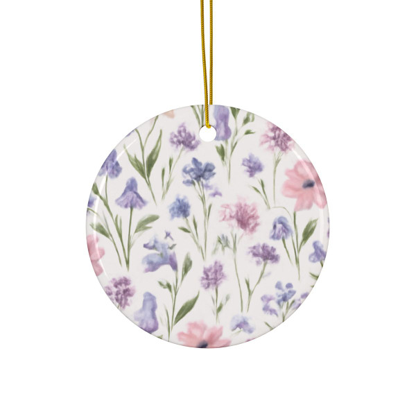 Charming Meadow Bliss - Ceramic Ornaments, 2-Side Print, (1pc, 3pcs, 5pcs, 10pcs)