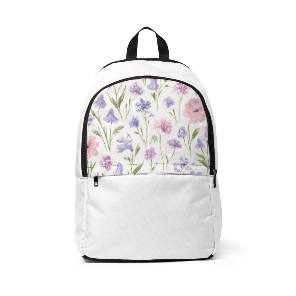 Charming Meadow Bliss - Unisex Fabric Backpack