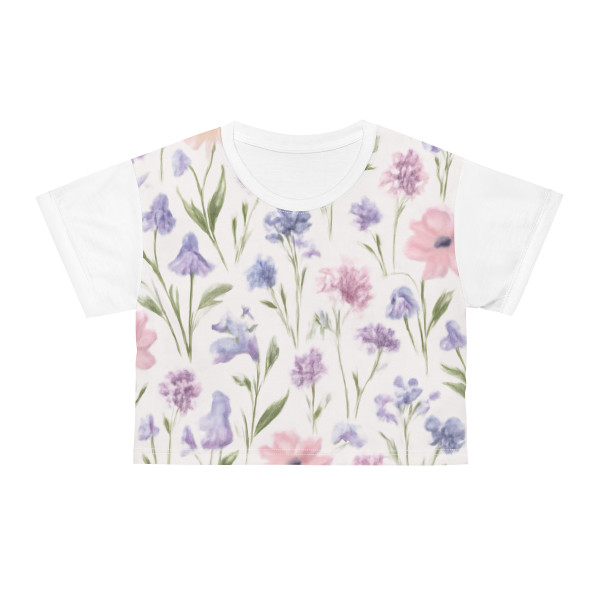 Charming Meadow Bliss - Crop Tee (AOP)